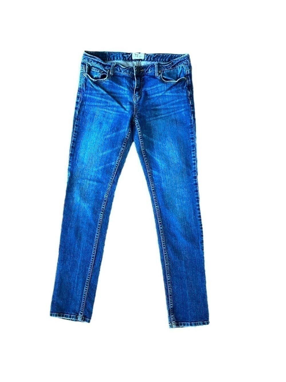 Aeropostale Bayla Skinny Jeans Juniors 7/8 Medium Wash Stretch Denim
